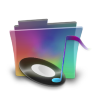 Folder Rainbow Music Icon 96x96 png